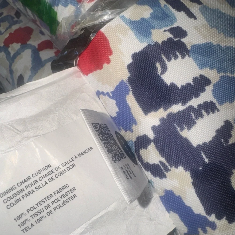 Ardene Blue and Red Floral Cushion Cover 20x20